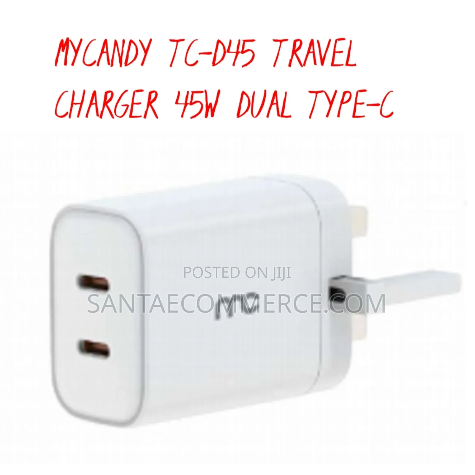 Mycandy Tc-D45 Travel Charger 45w Dual Type-C