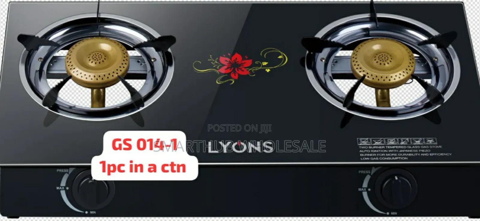 ￼
Ailyons 2 Burner Glass Top Gas Cooker Double Burner Super Cooker