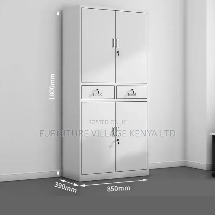 Office Cabinet; 4-door Metallic Office Cabinet