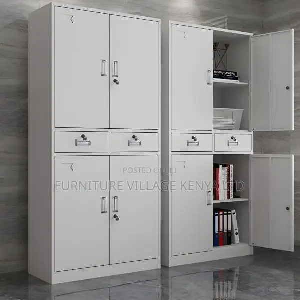 Office Cabinet; 4-door Metallic Office Cabinet