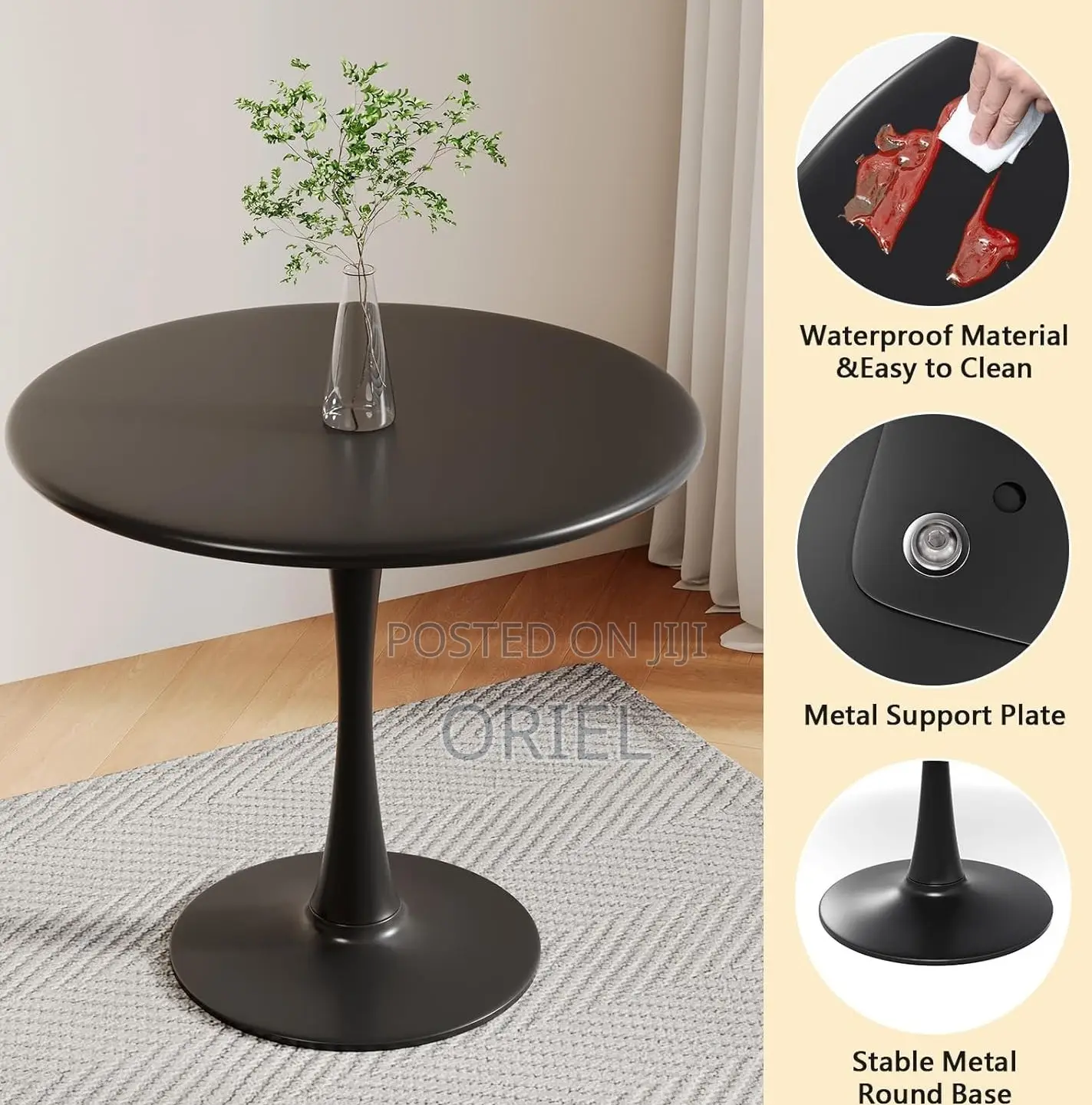 Dining Tables; Modern Farmhouse Round Dining Table
