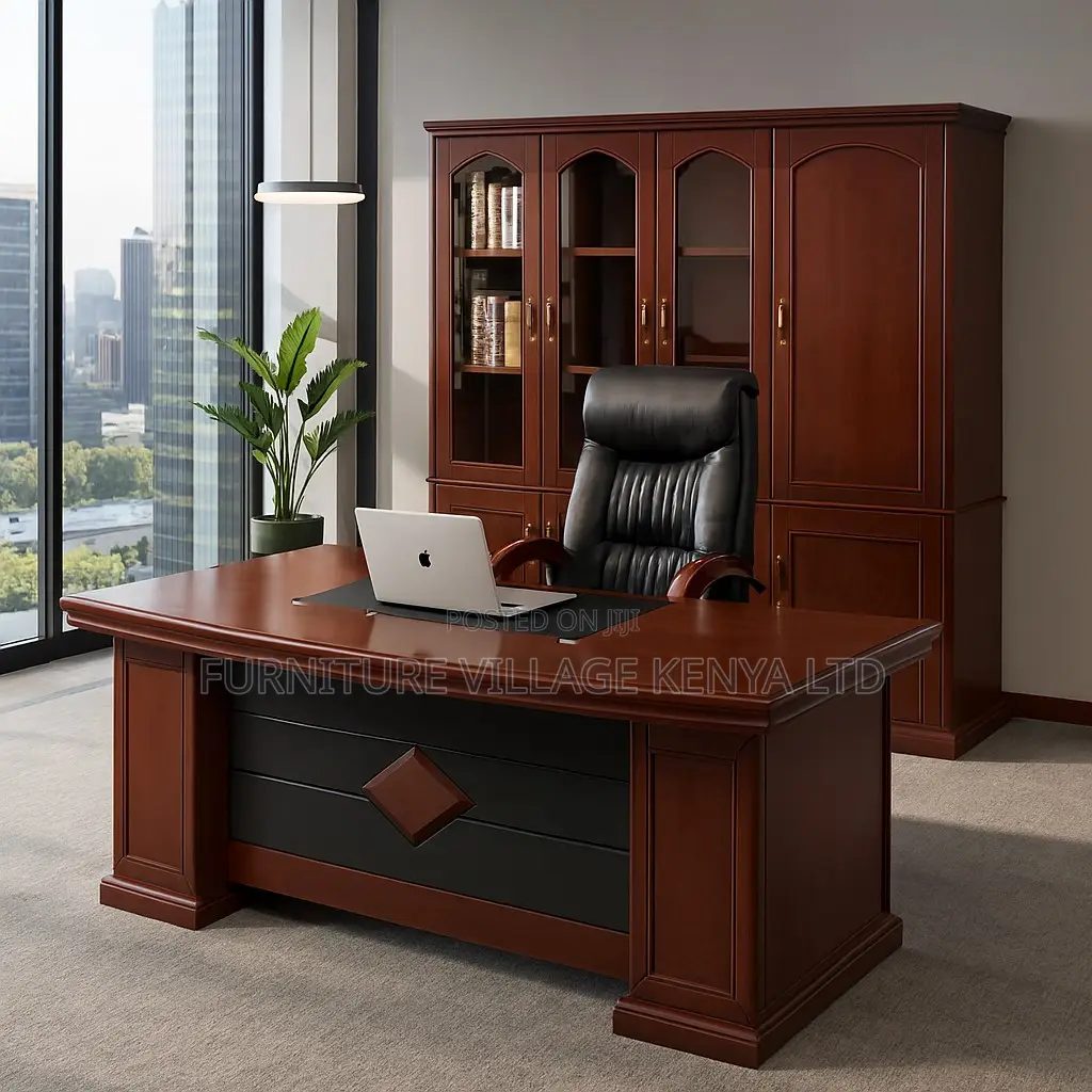 Office Desk; 140cm L-shaped Executive Office Desk