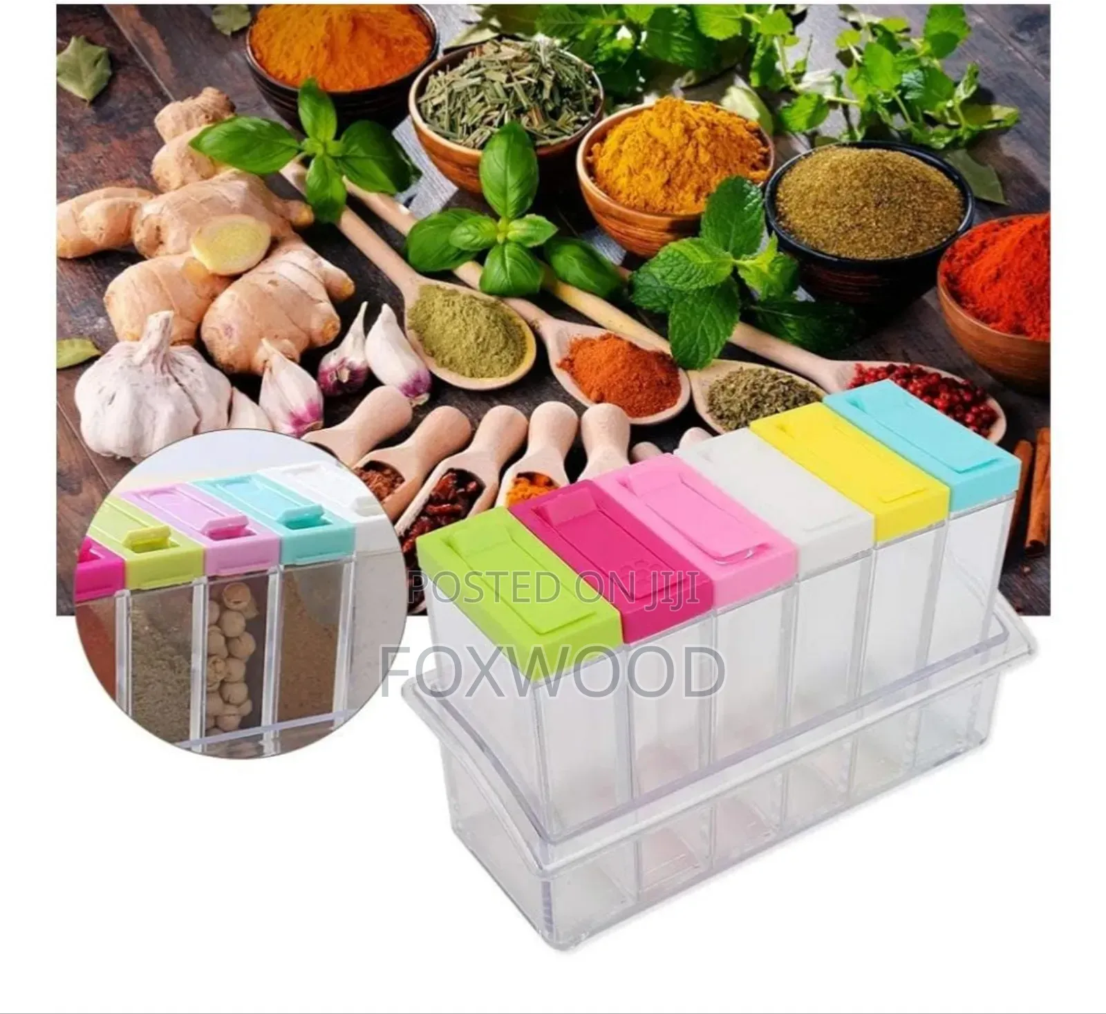 6 PCS Transparent Spice Seasoning Set