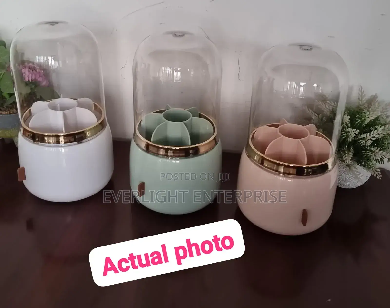 Yh2001- Rotary Glam Cosmetic Makeup Brush Organizer Bucket