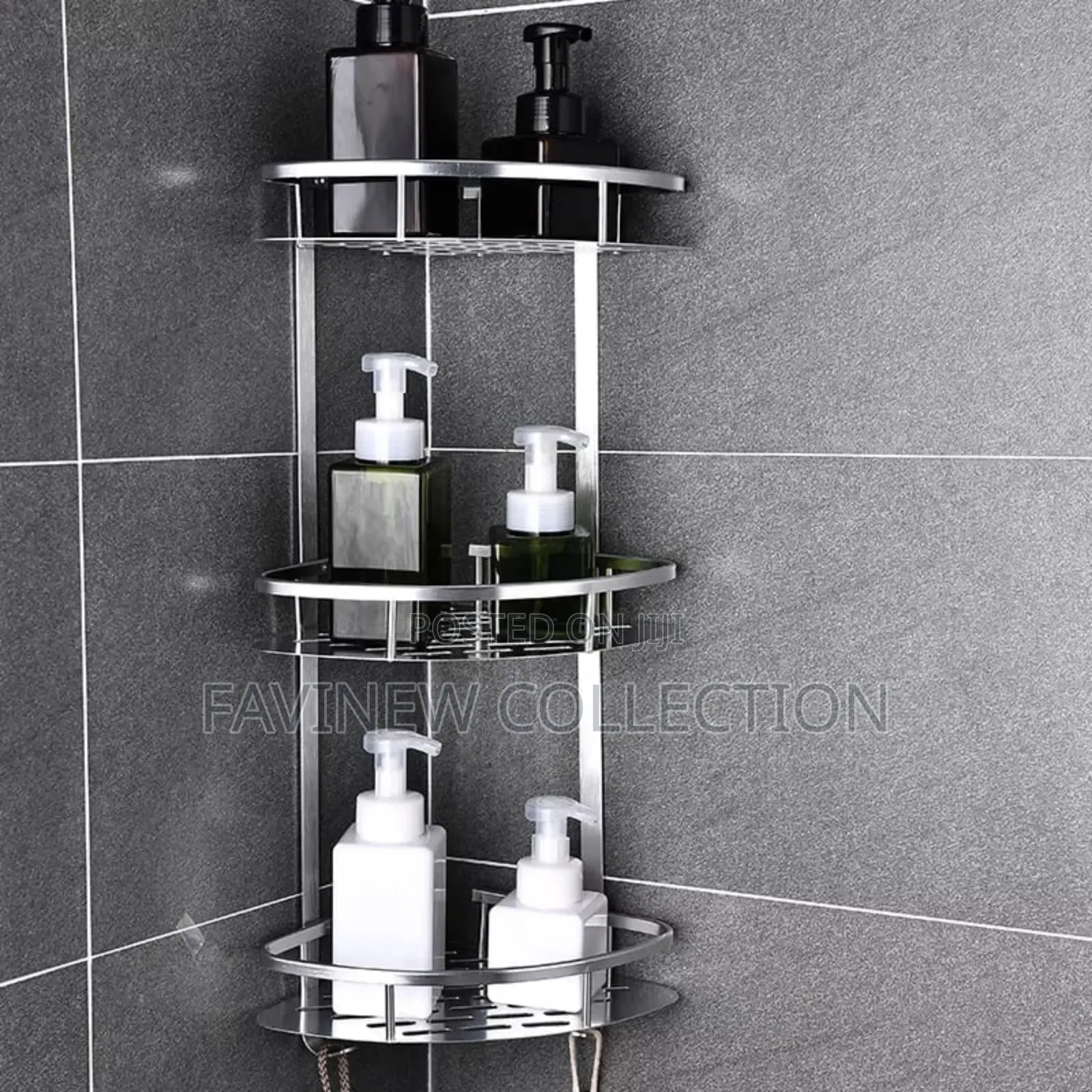 3 Layer Space Aluminium Bathroom Corner Shelf