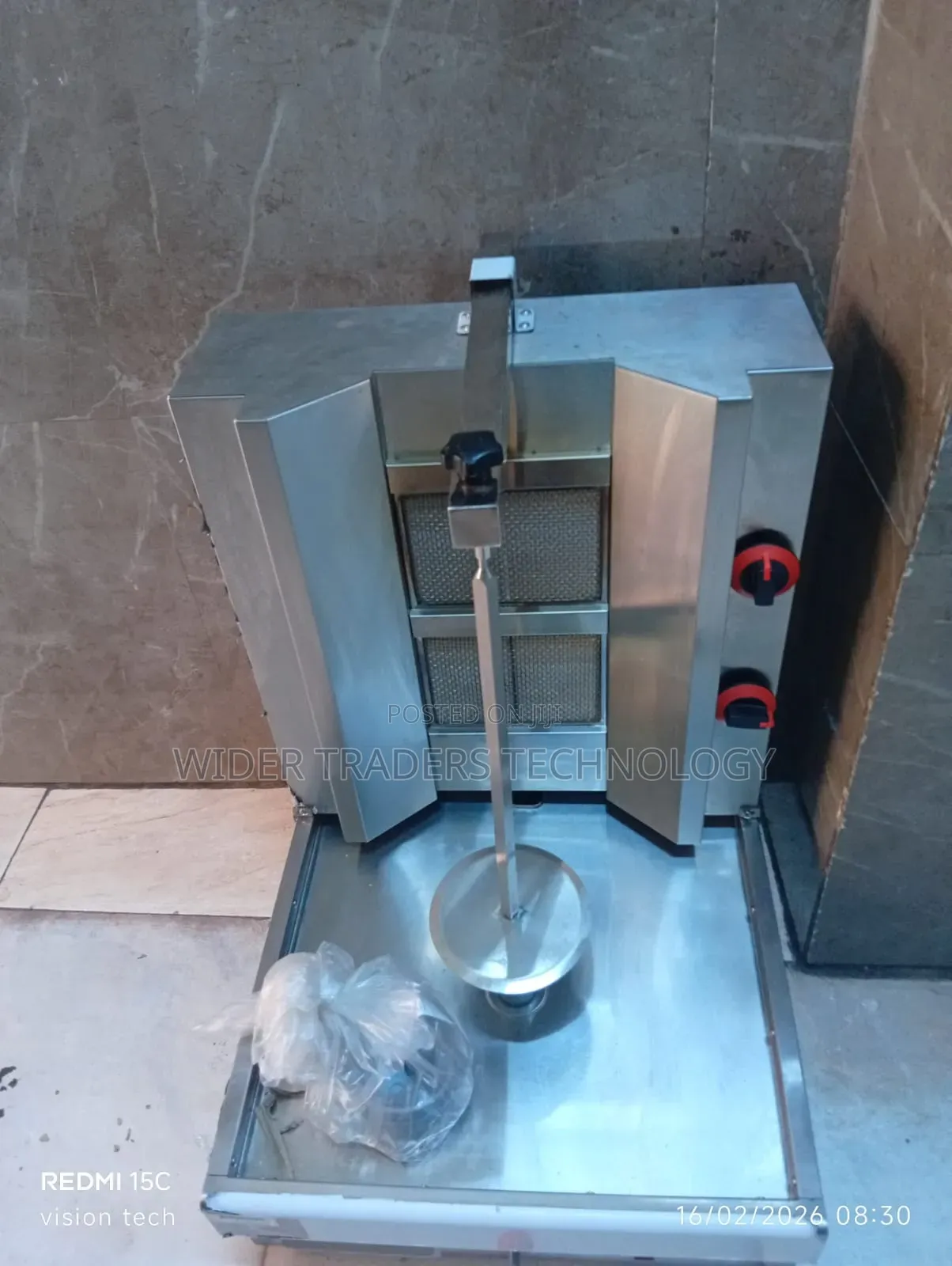 Commercial Gas 2 Burner Shawarma Machine