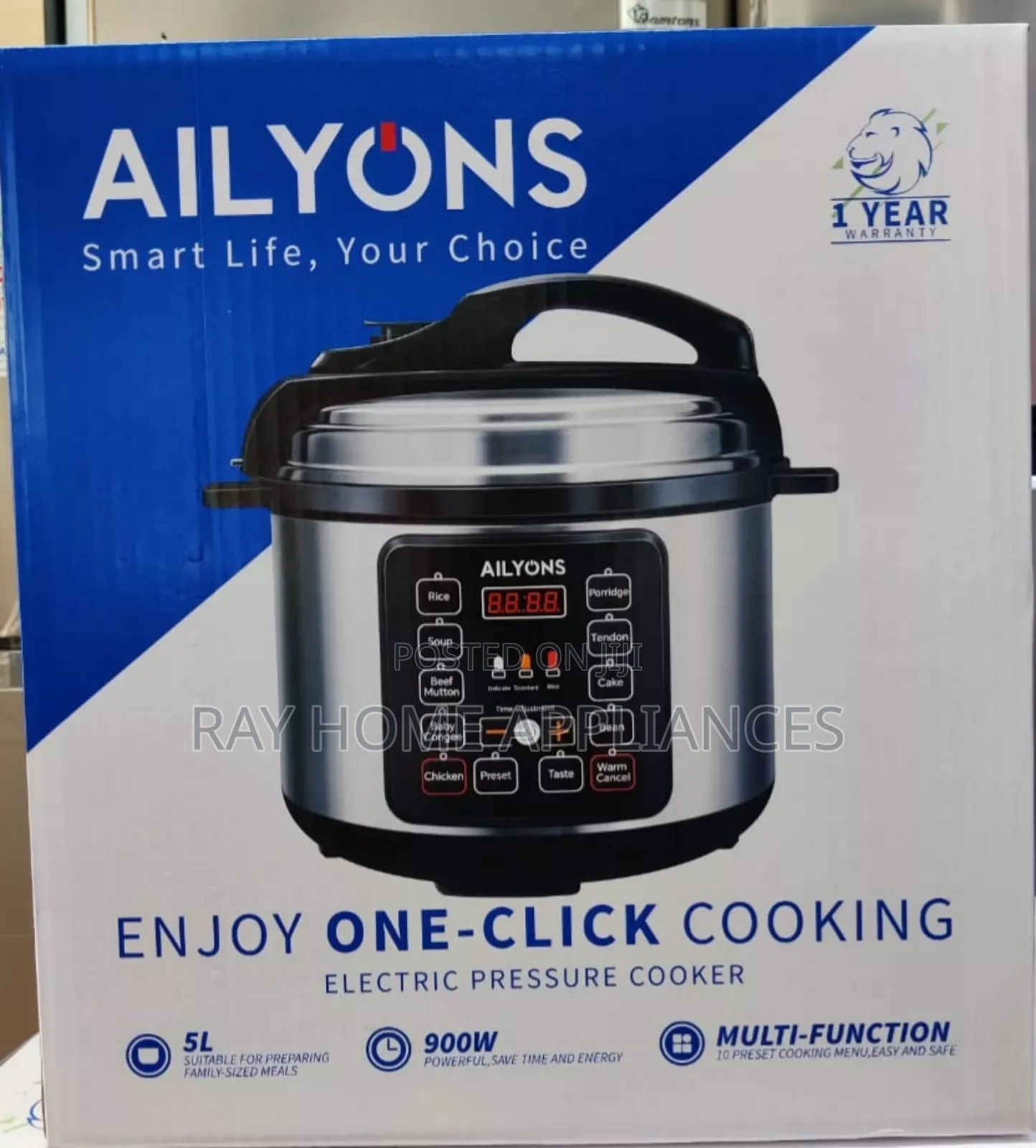 5litres Ailyons Electric Pressure Cooker