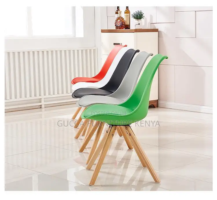 Armless Leather Cushioned Dining Eames Chair