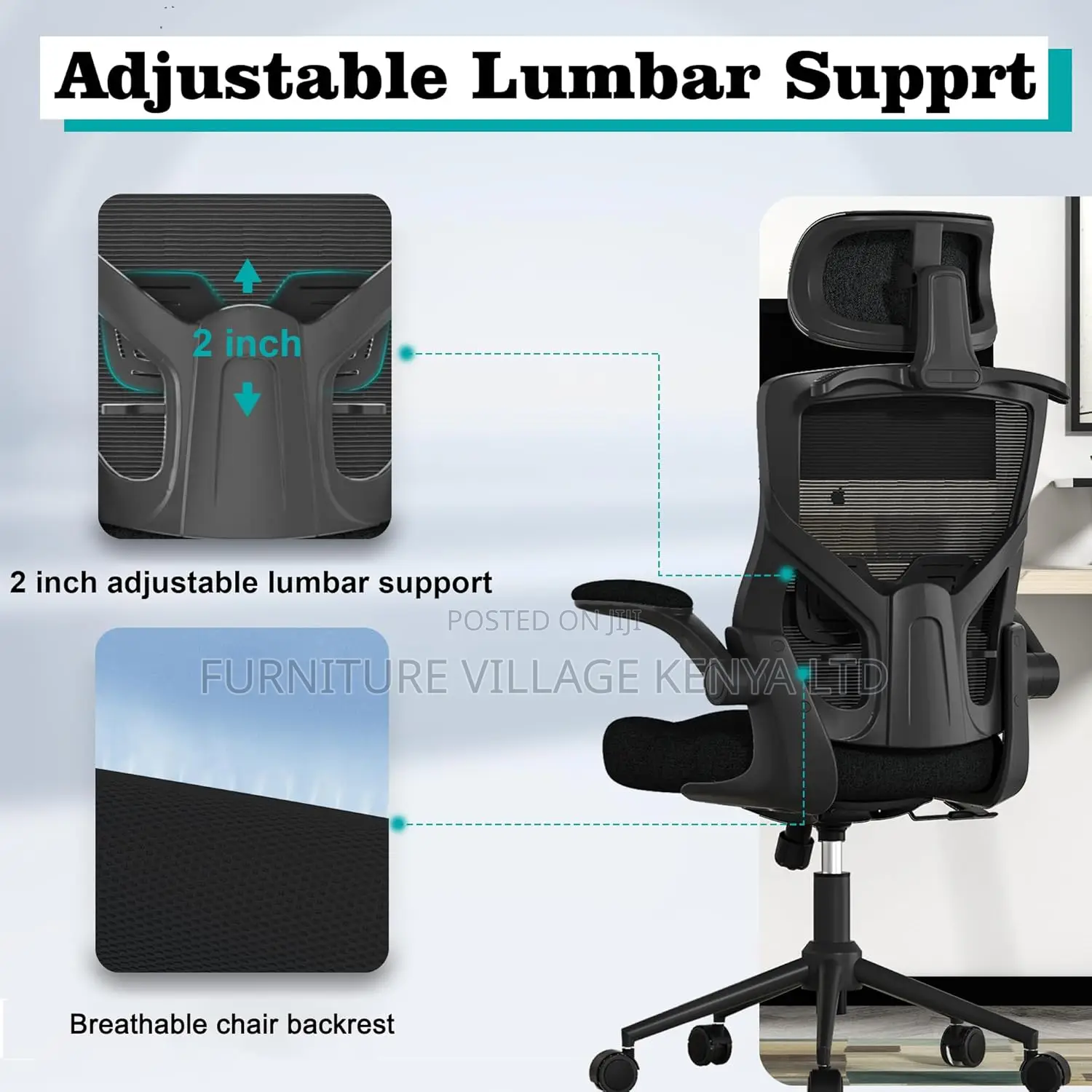 Ergonomic Office Chair, High Back Mesh Desk Chair