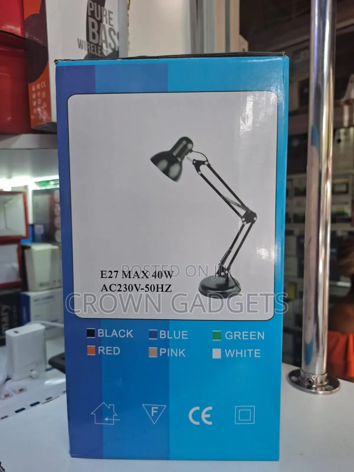 Flexible Arm Table Lamp E27 Bulb 40w Ac230v