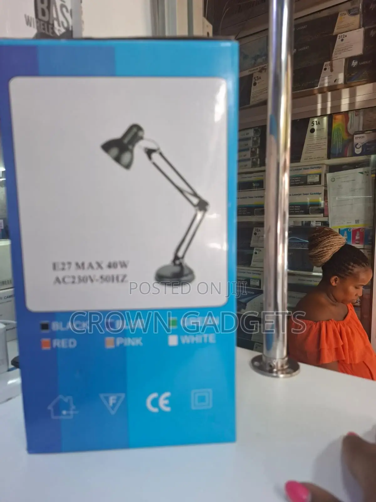 Adjustable Table Lamp With Stable Base Flexible Arm