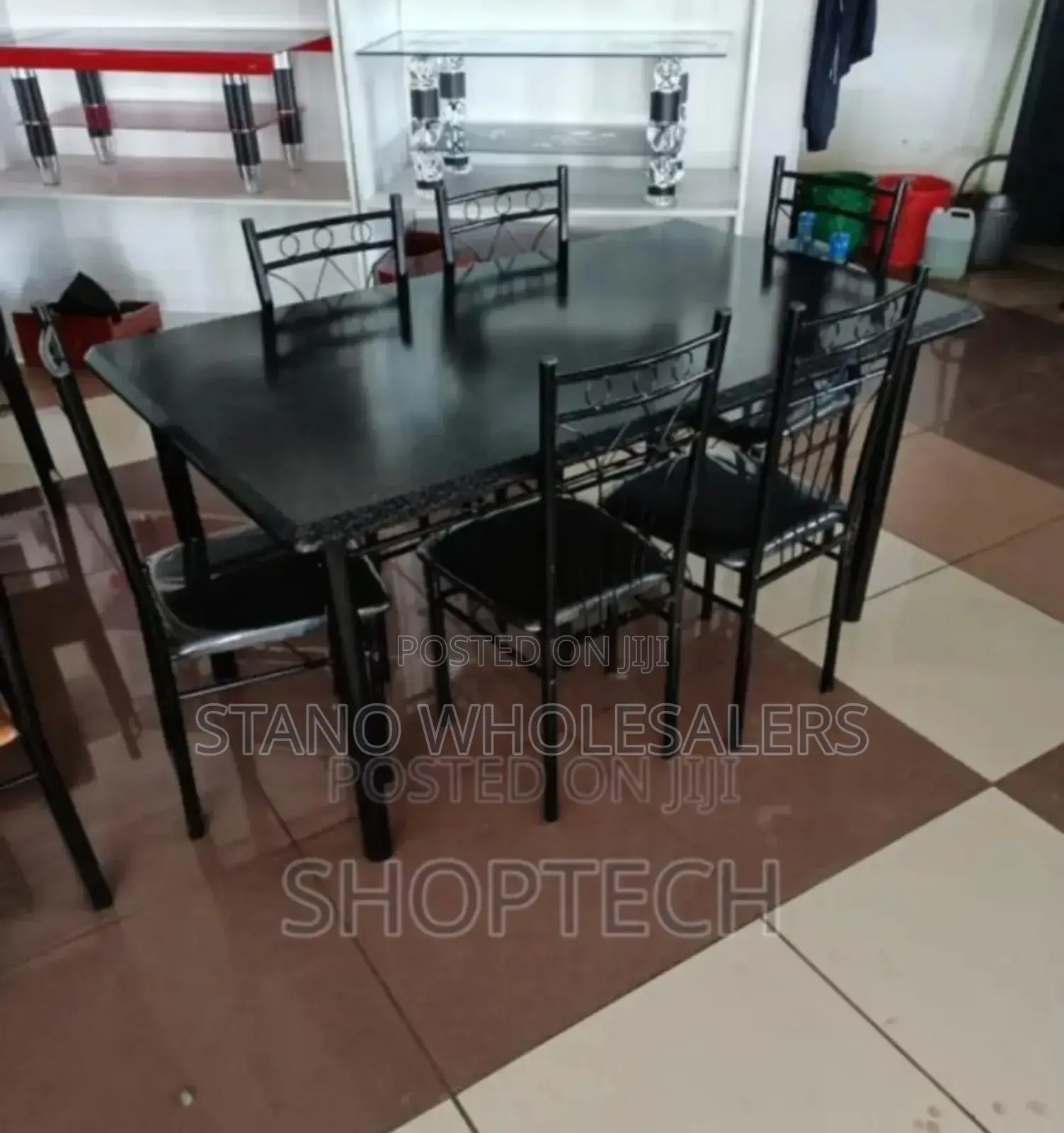 Black New -6 Sitter Dinning Table