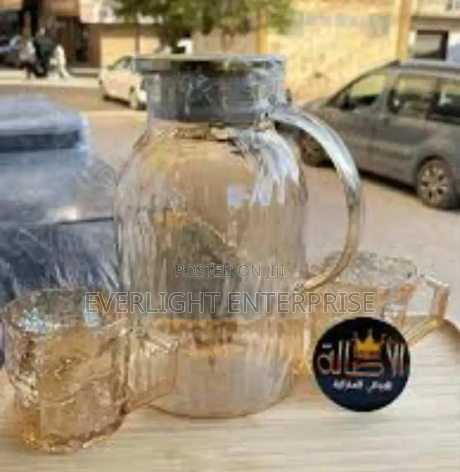 Mu Yan Golden 7pc Glass Water Set - 200mlx6