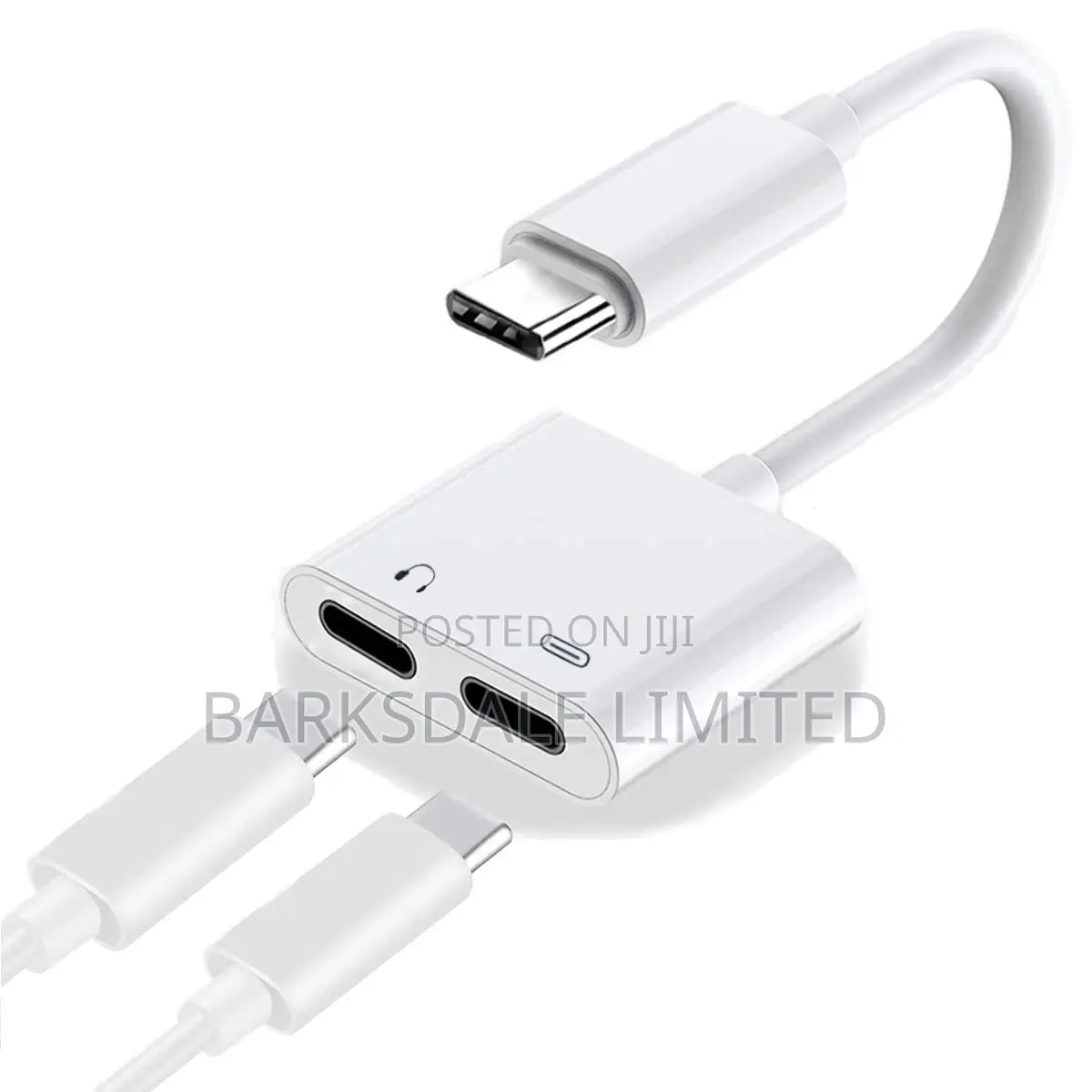 2in1 Usb Type-C Usb-C Headphone Audio Dac Splitter Adapter Pd Charging