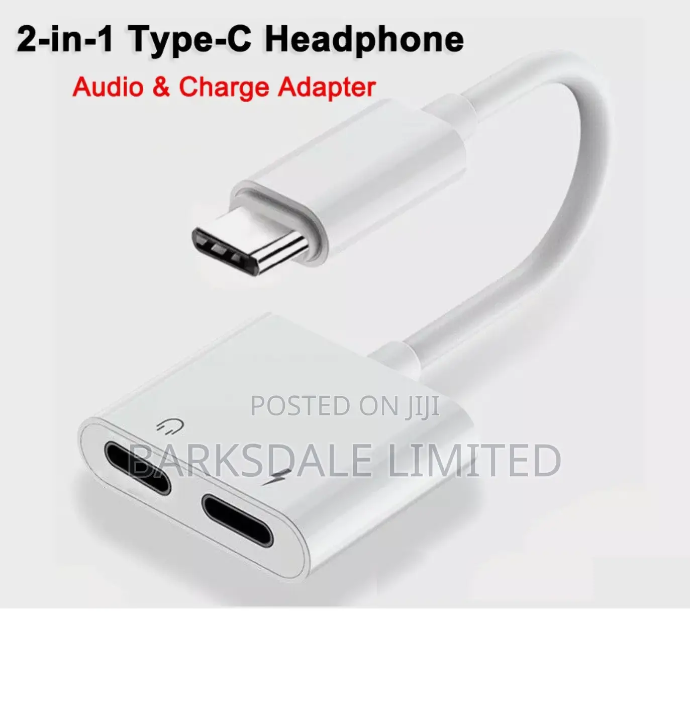 2in1 Usb Type-C Usb-C Headphone Audio Dac Splitter Adapter Pd Charging