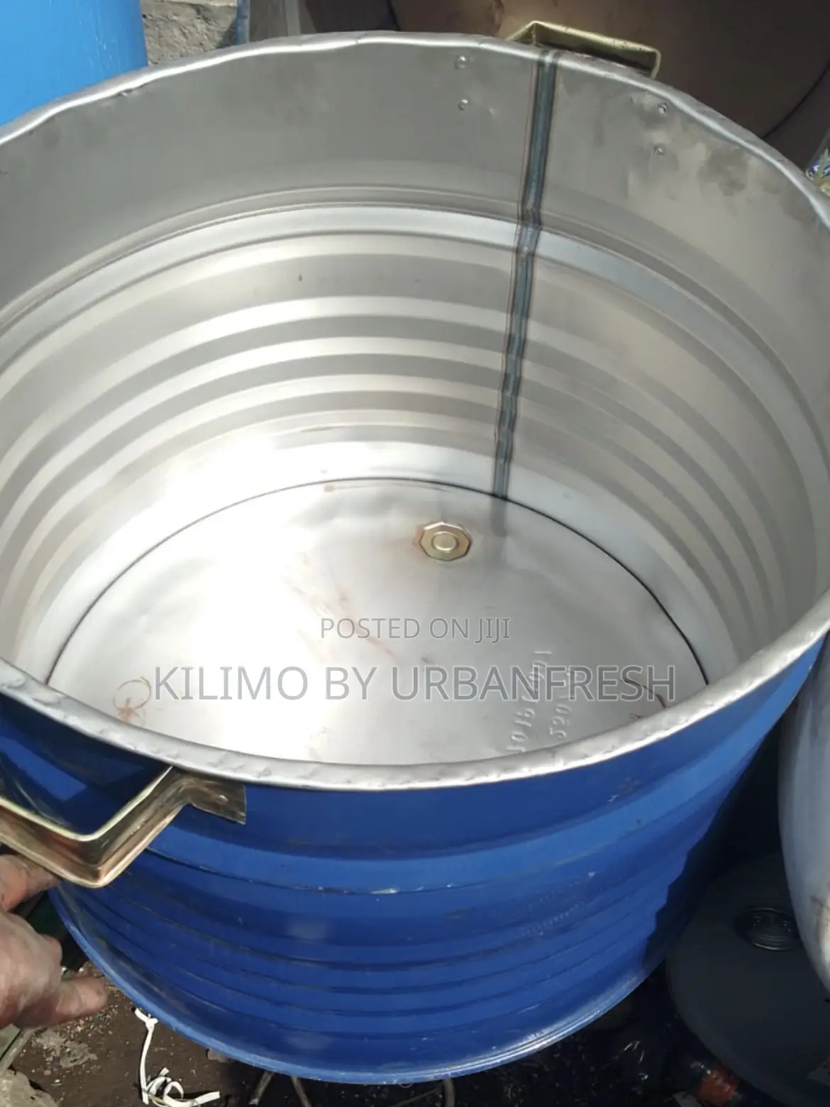 Cut Metal Drum With Handles