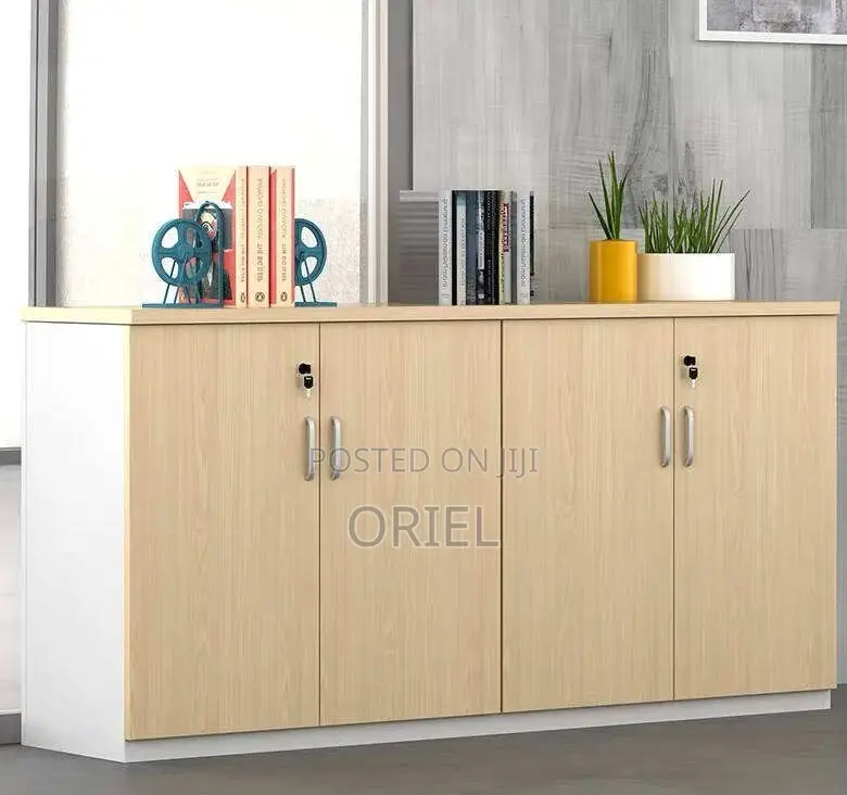 Office Cabinet; Minimalist Two-Door Wooden Storage Cabinet