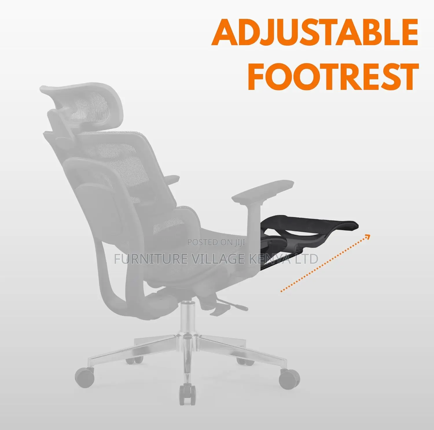 Ergonomic Office Chair –High-back Mesh, Reclining System With Footrest