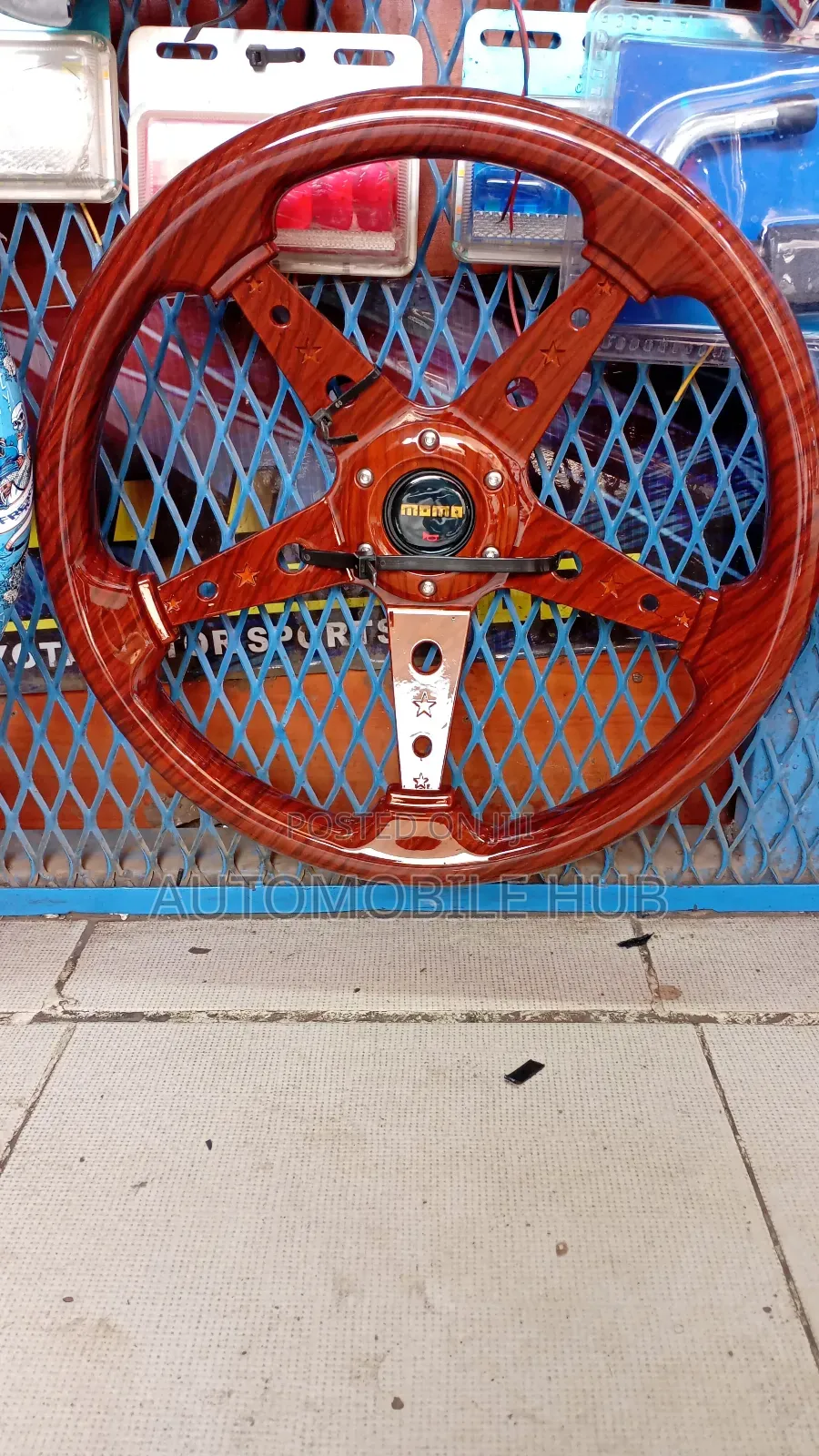 Premium Wooden Deep Dish Momo Steering Wheel – Stylish Durable