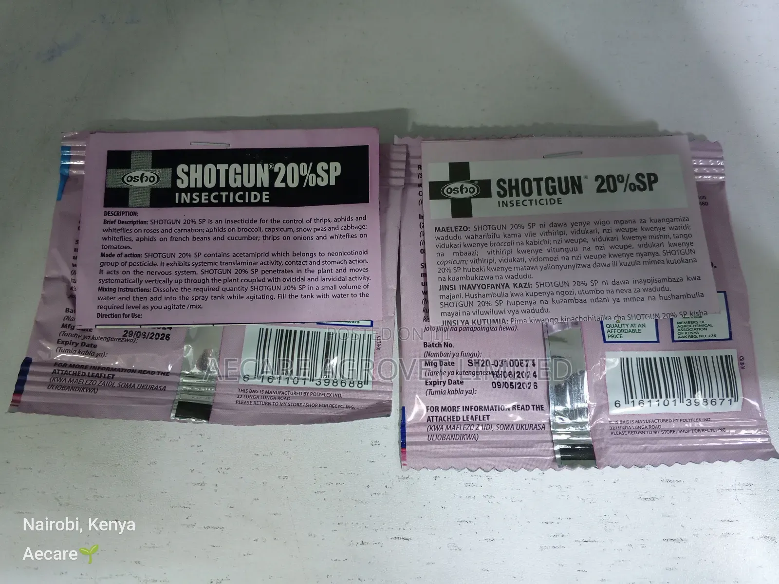 Shotgun 20%Sp Insecticide 10g, 20g Bedbugs, Kunguni, Mende , Cockroach