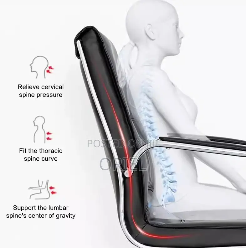 Office Chair; Soft-Cushioned Executive Leather Work Chair