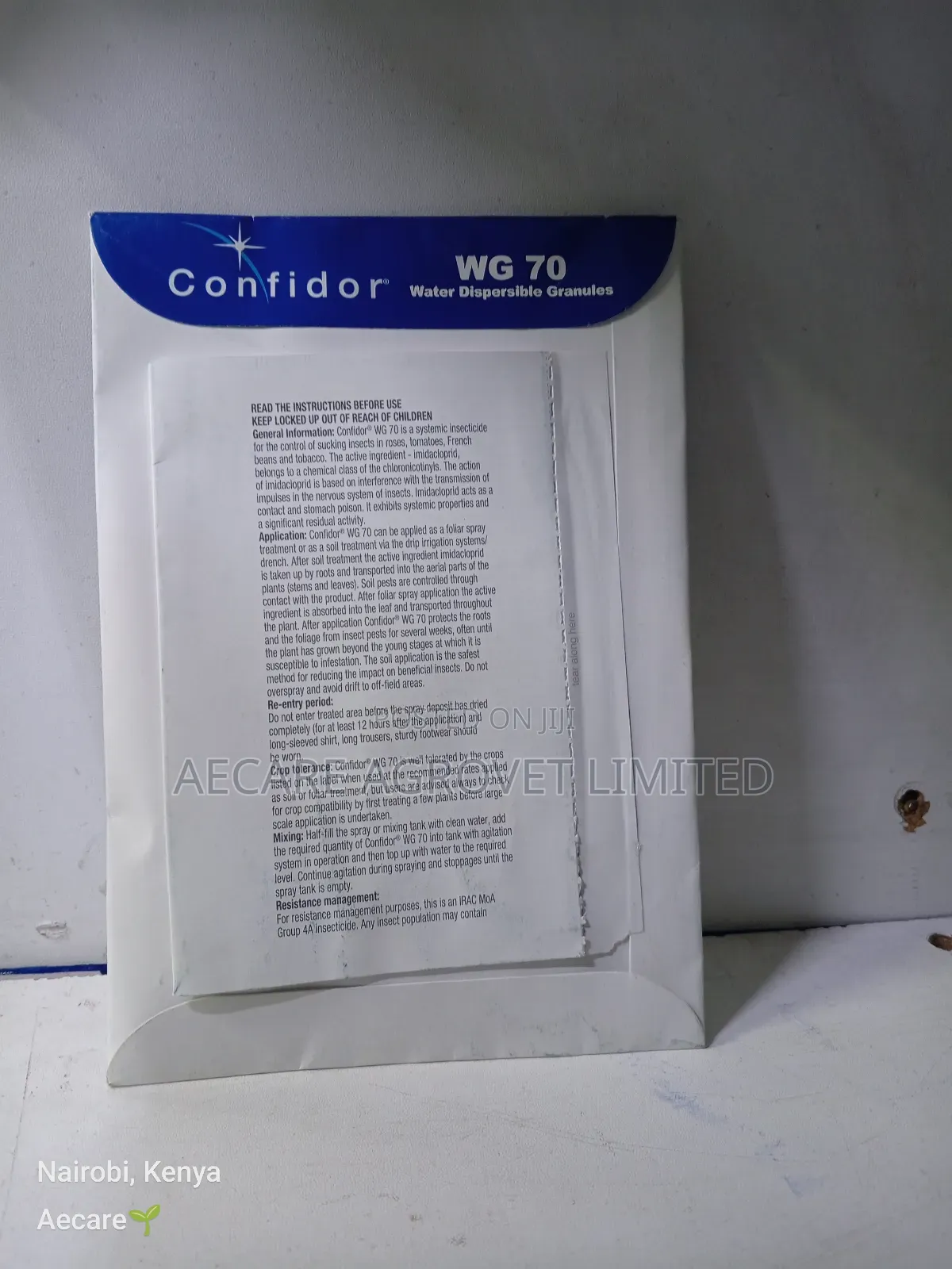 Confidor Wg70 Insecticide 3×5 Grams Bedbugs, Cockroach, Kunguni, Mende