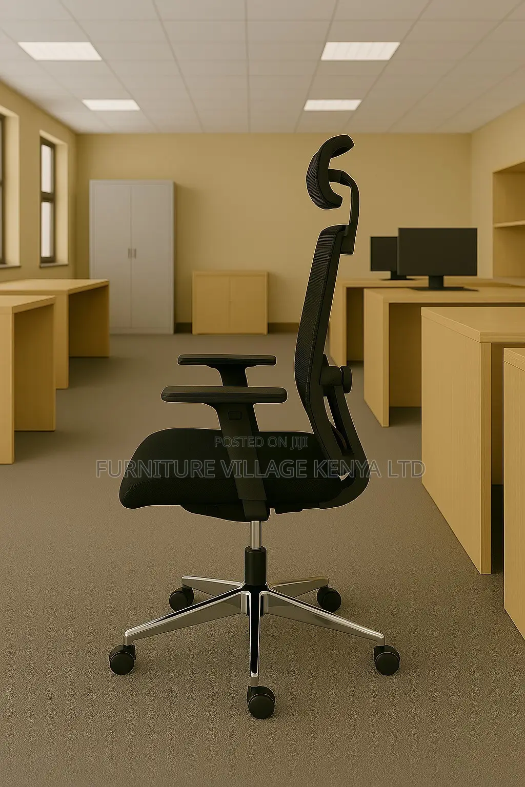 Office Chair; High Back Orthopedic Office Seat