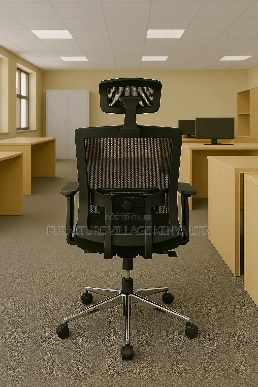 Office Chair; High Back Orthopedic Office Seat