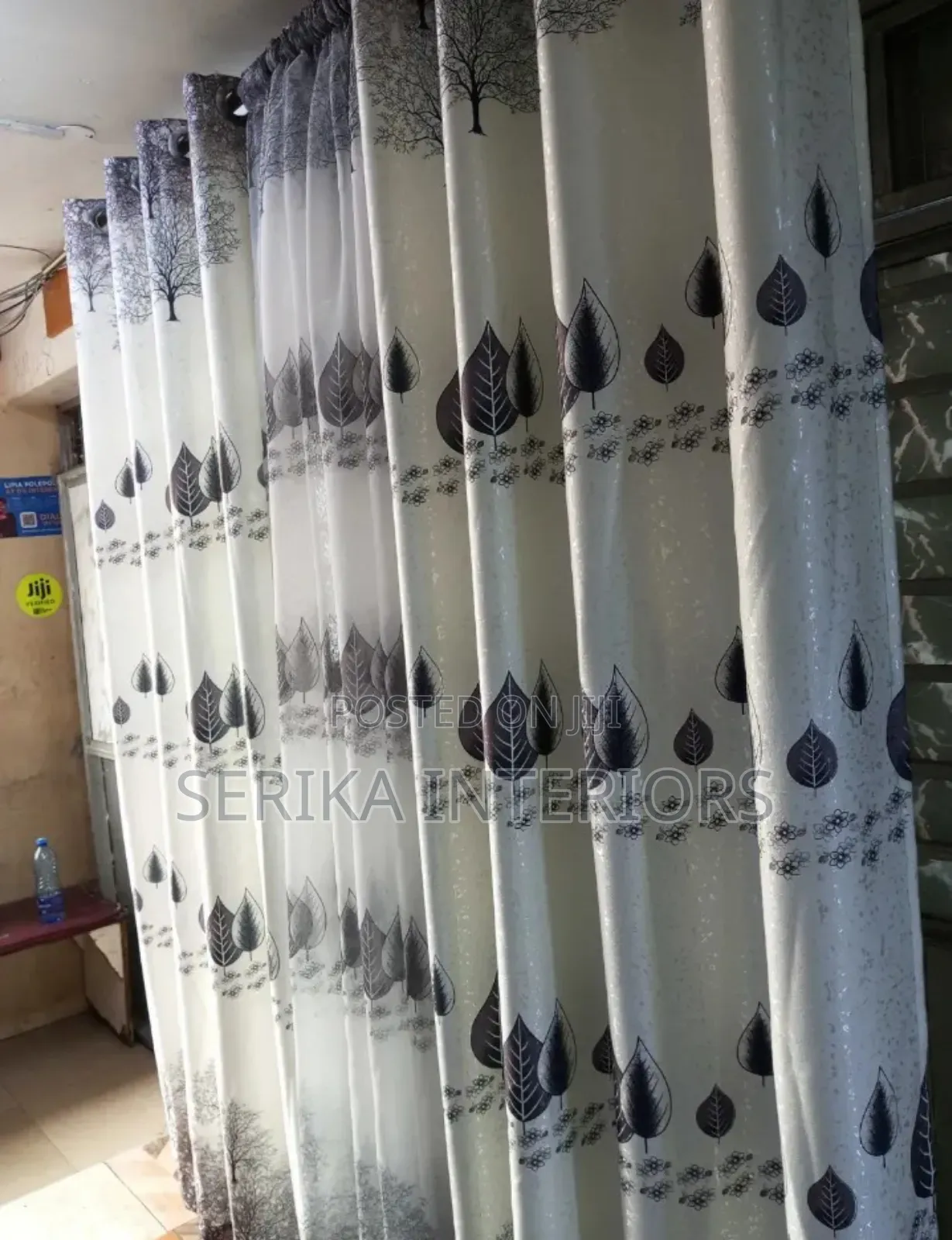 Charming Dark Grey White Curtains Curtains Environmental Friendly