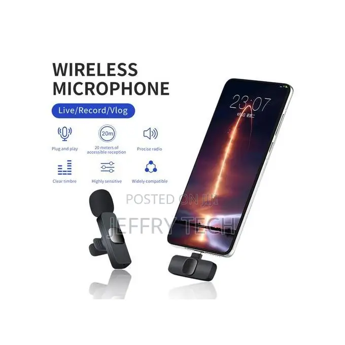 2.4ghz Wireless Clip-on Lavalier Microphone Type-C for Live Vlog Video