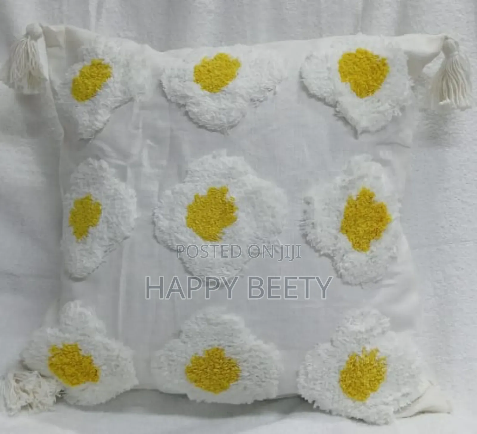Boho Vintage Tufted Throw Pillow Covers With Tassels