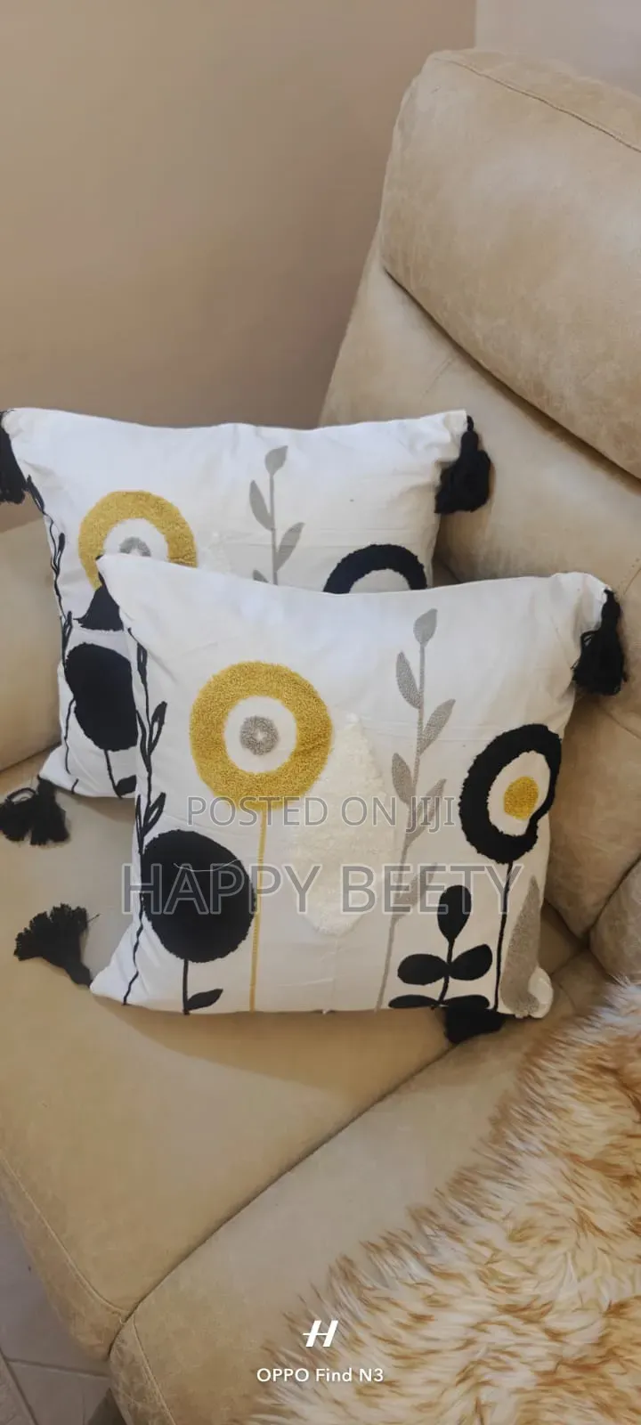Boho Vintage Tufted Throw Pillow Covers With Tassels