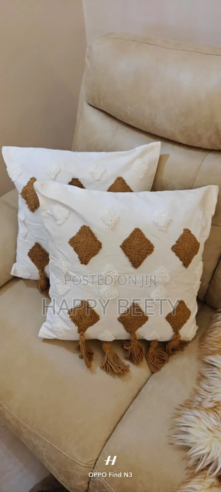 Boho Vintage Tufted Throw Pillow Covers With Tassels