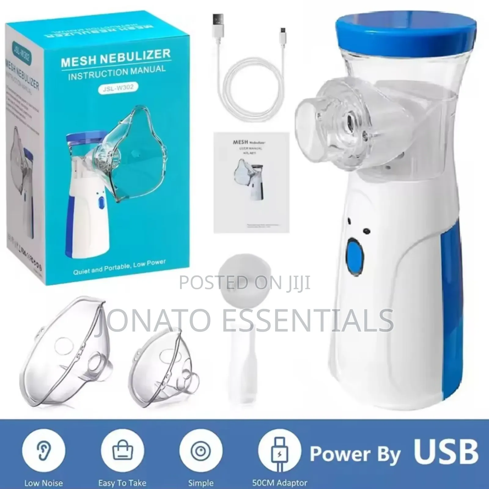 Portable Mesh Nebulizer Machine for Asthma, Cough Kids - Silent