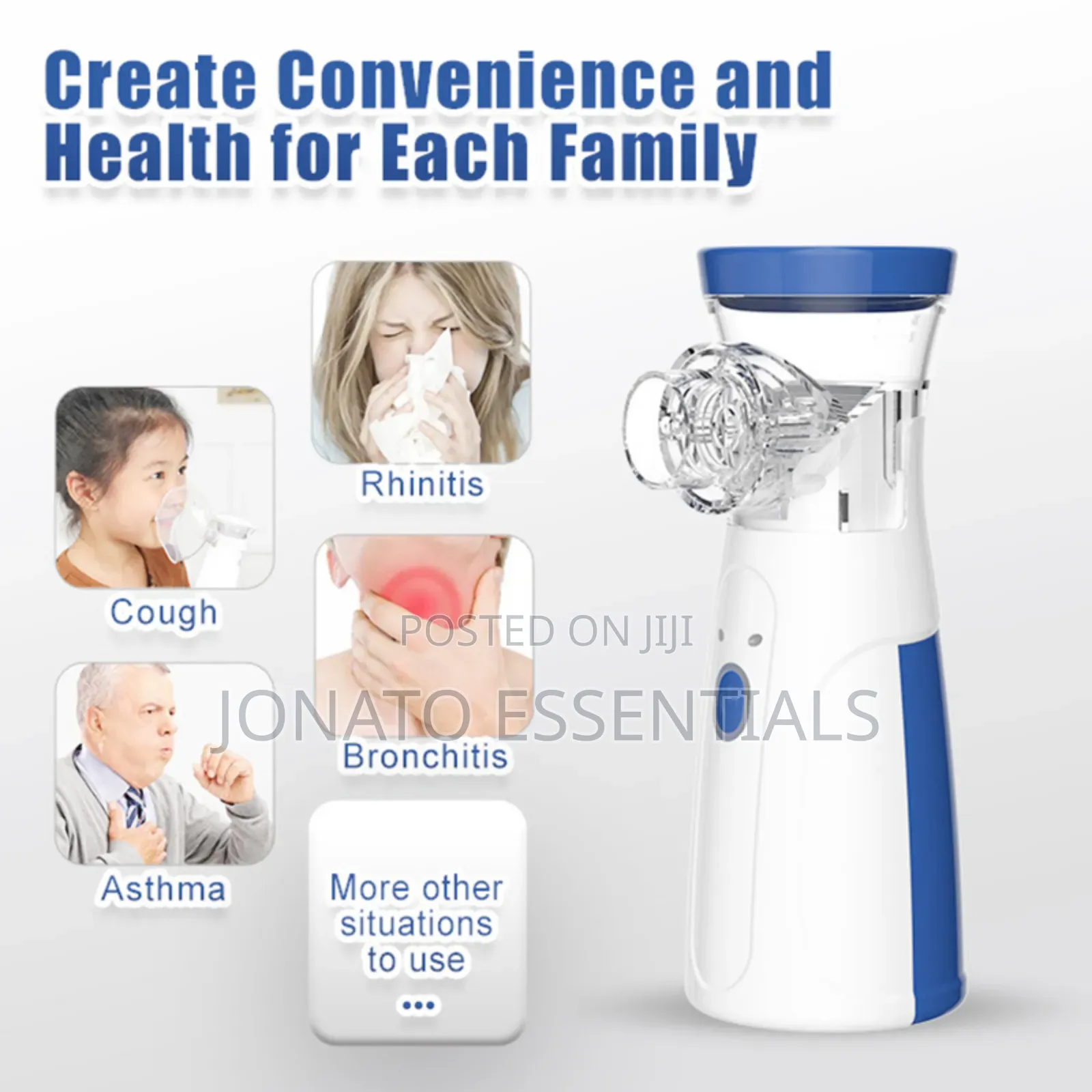 Portable Mesh Nebulizer Machine for Asthma, Cough Kids - Silent