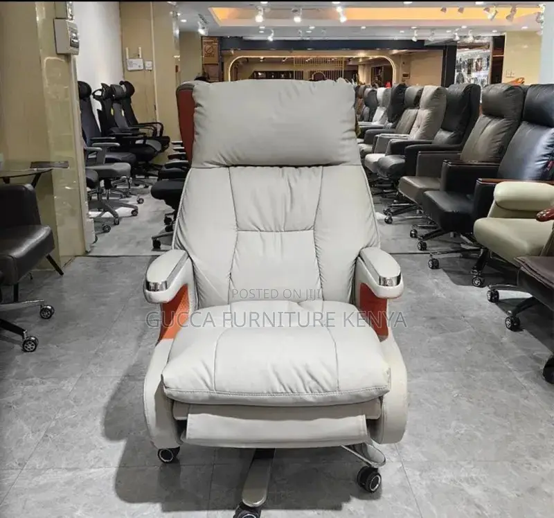 Leather Executive Gray Manager's Office Chair