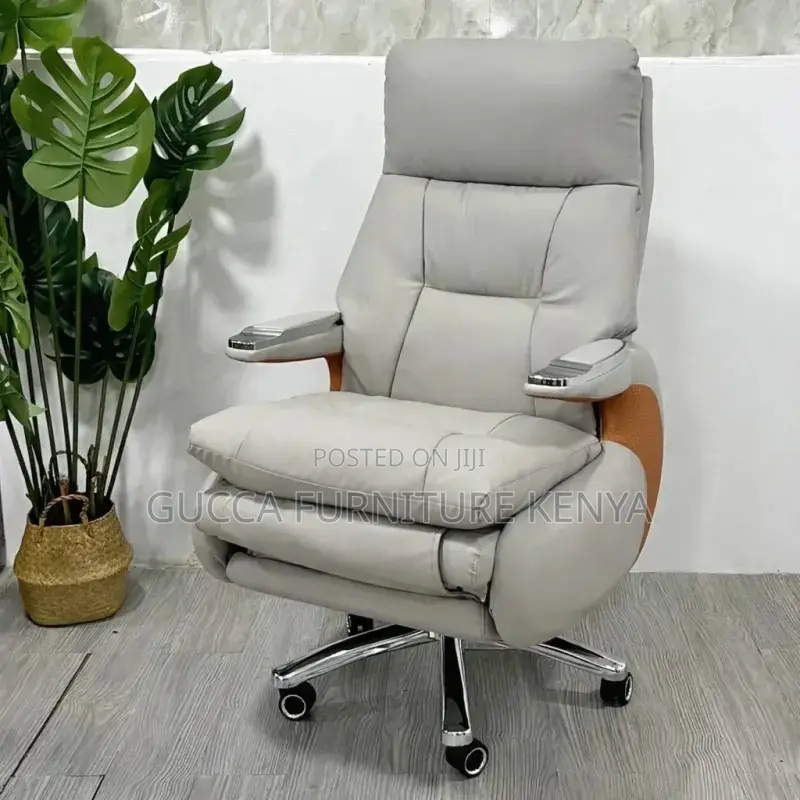 Leather Executive Gray Manager's Office Chair