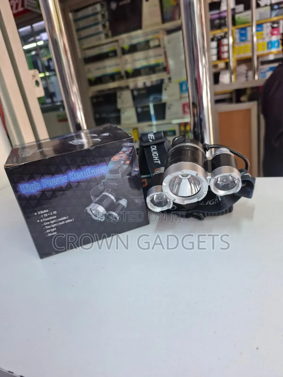 3× Cree T6 Led Headlamp Rechargeable Hiking Camping Light