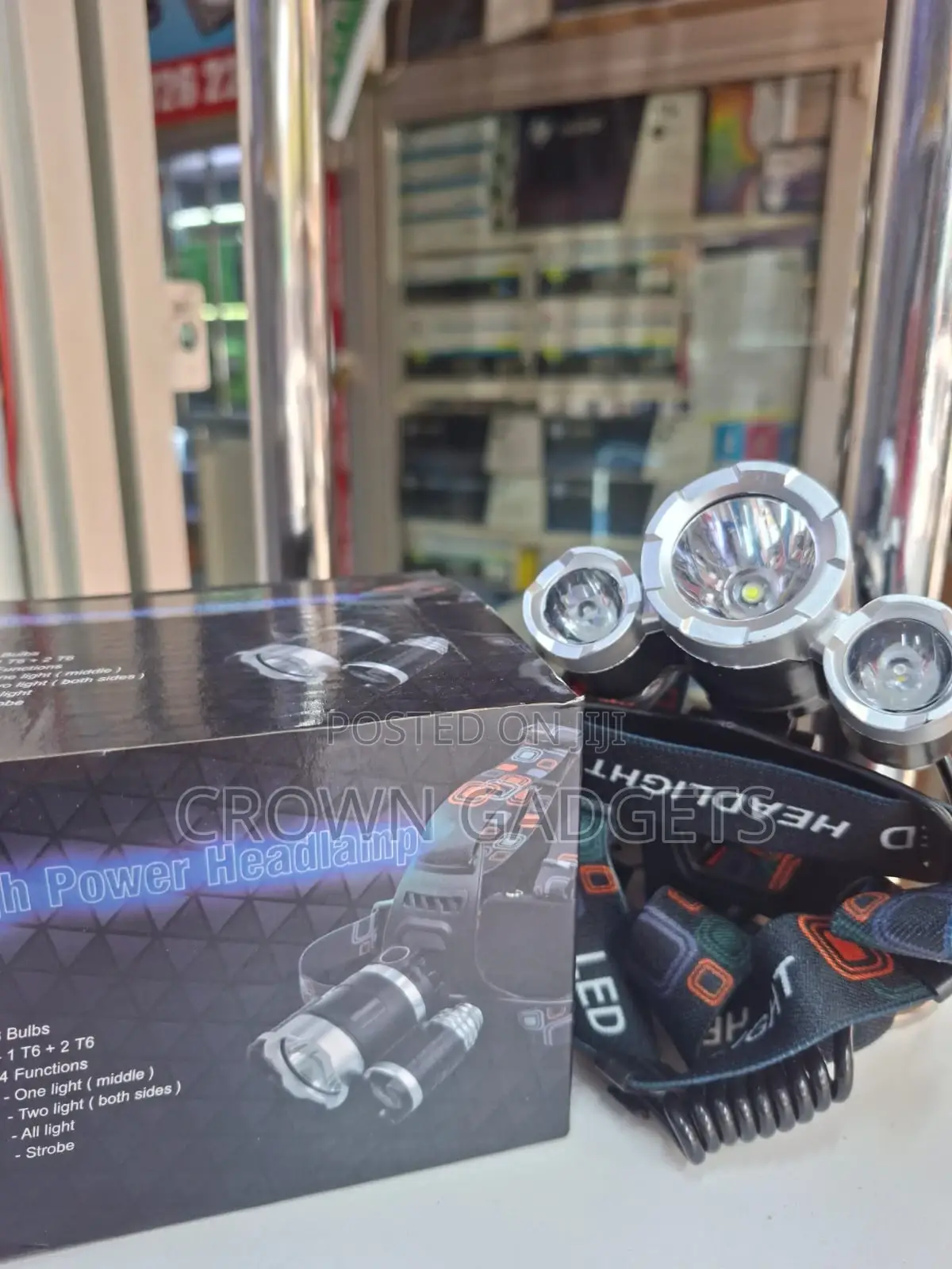 3× Cree T6 Led Headlamp Rechargeable Hiking Camping Light