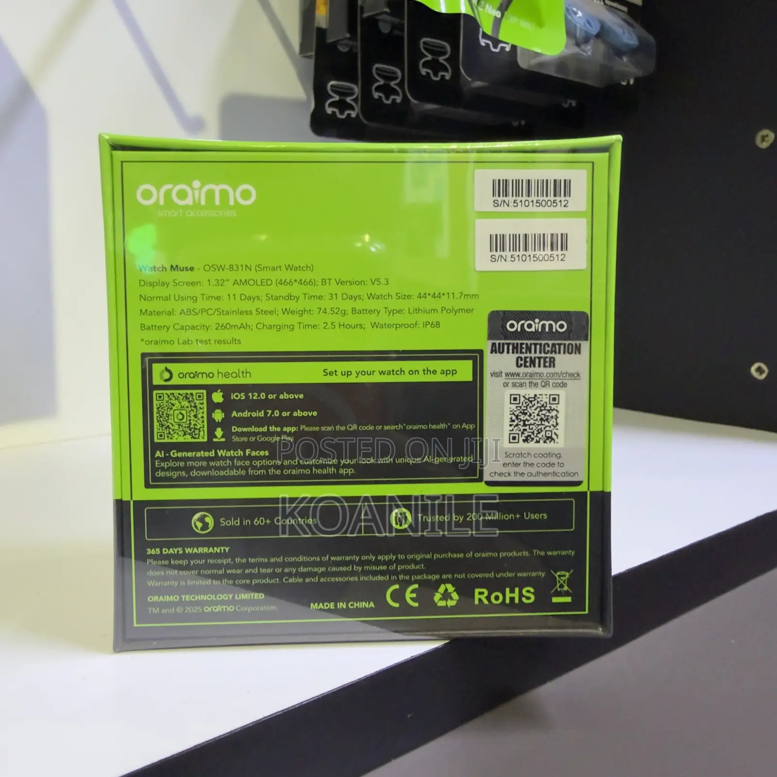 Oraimo Watch Muse Smartwatch | Osw-831n1