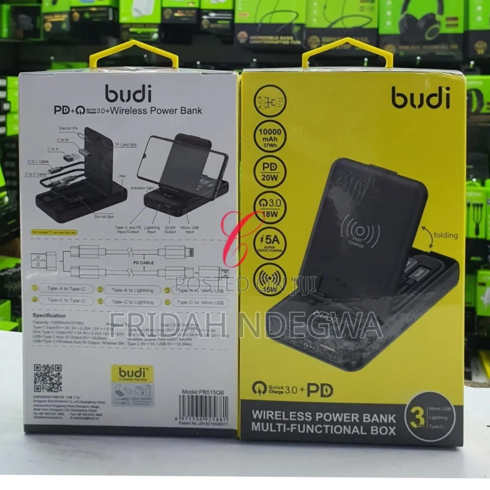 Budi Pb515qb 10000mah *20w Wireless Power Bank