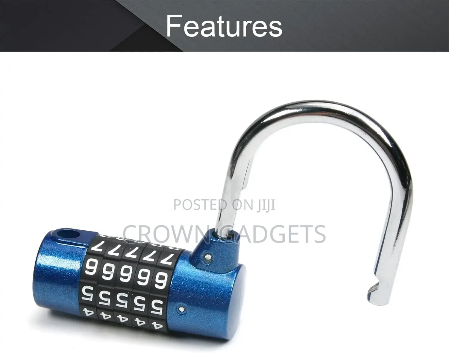 Resettable Stellar 50 Combination Lock 10,000 Codes