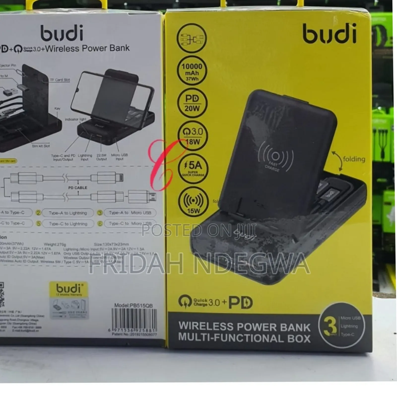 Budi Pb515qb 10000mah *20w Wireless Power Bank