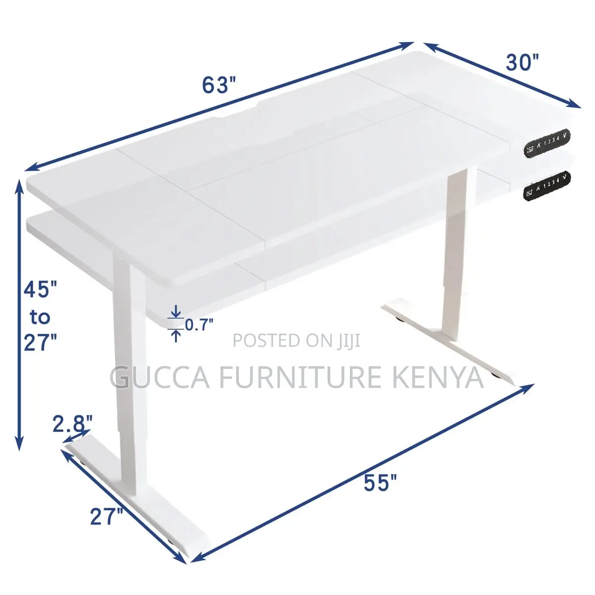 1400mm Electric Sit Stand Motorized Office Desk