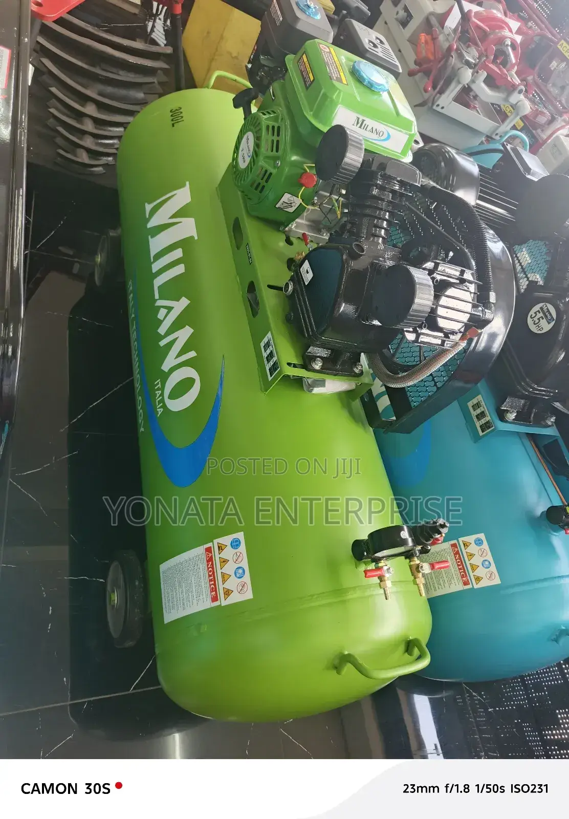 2 in 1 Milano Italia 300ltrs Air Compressor(Both Electric and Petrol)