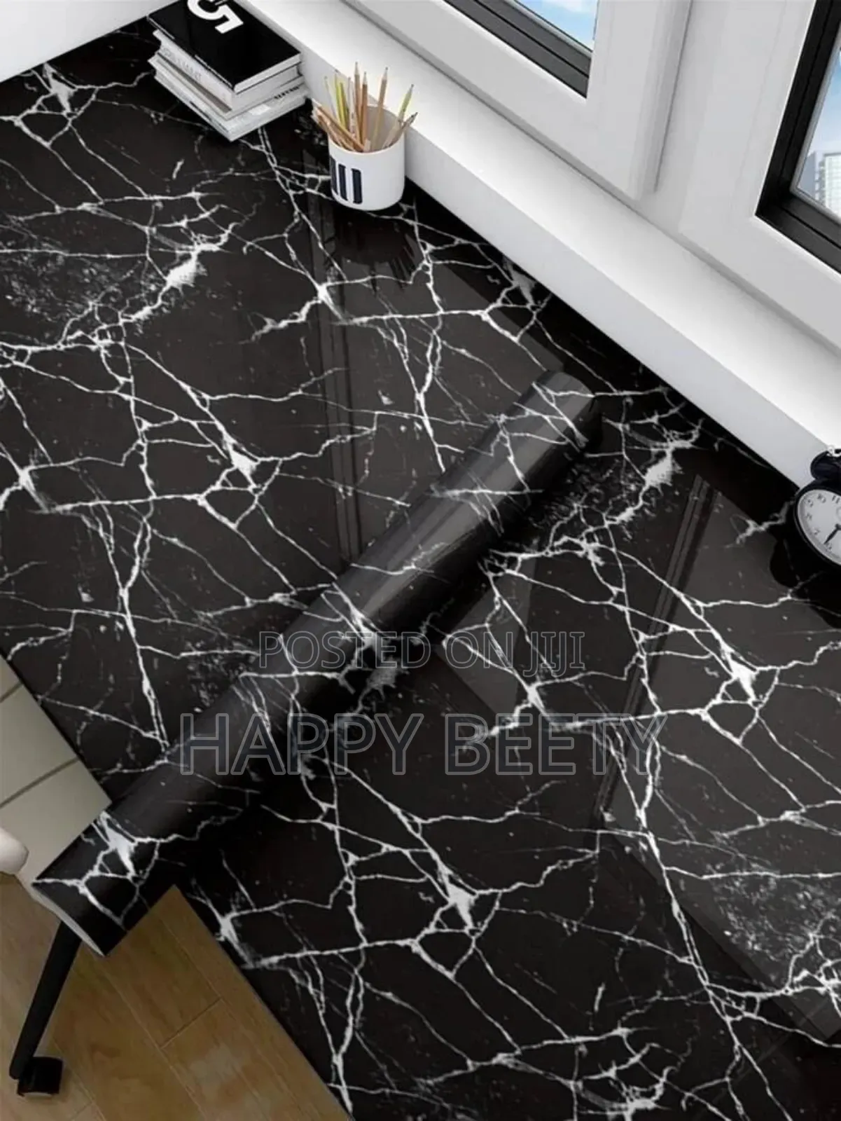Black Marble Contact Paper