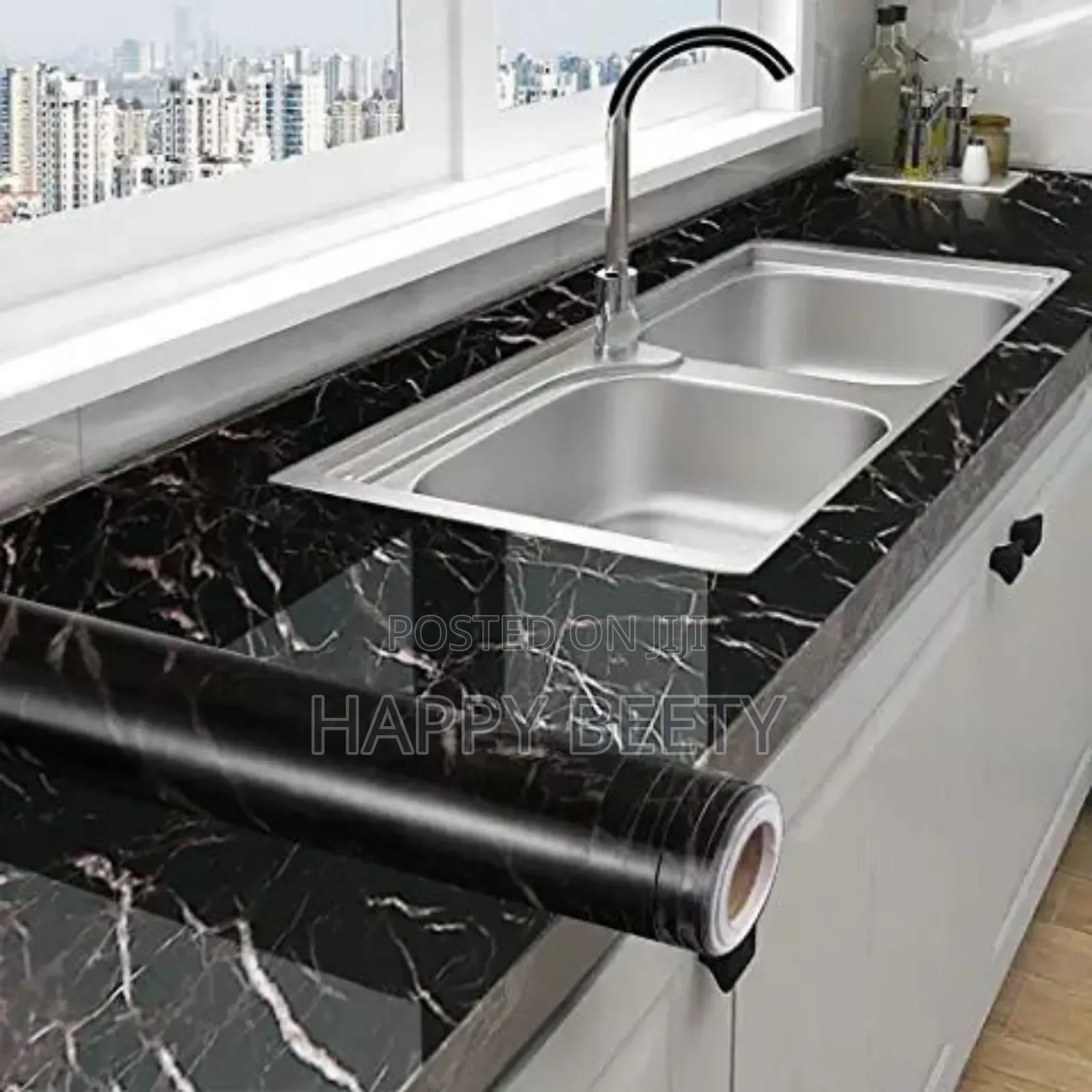Black Marble Contact Paper