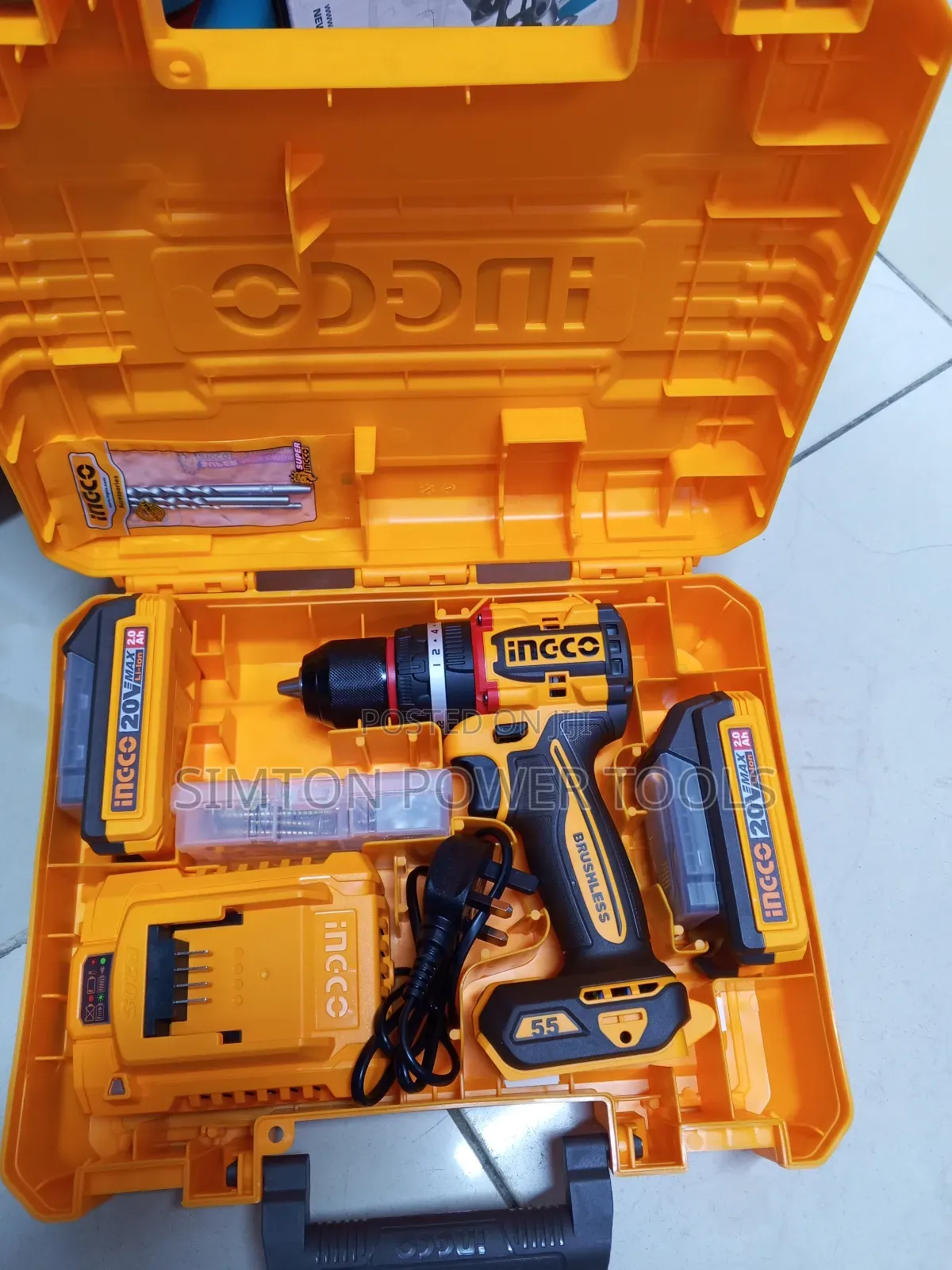 Ingco Compact Brushless Cordless Impact Drill 55n/M