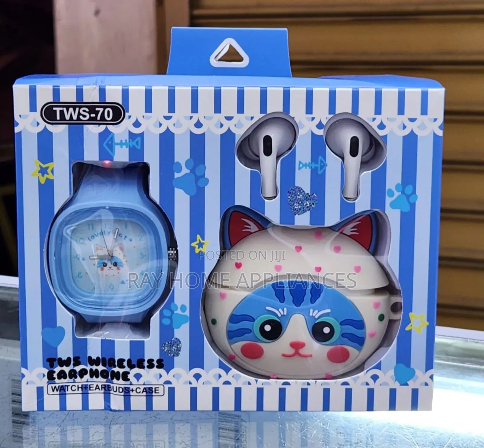 Cartoon Themed Watch Set With Buds Case