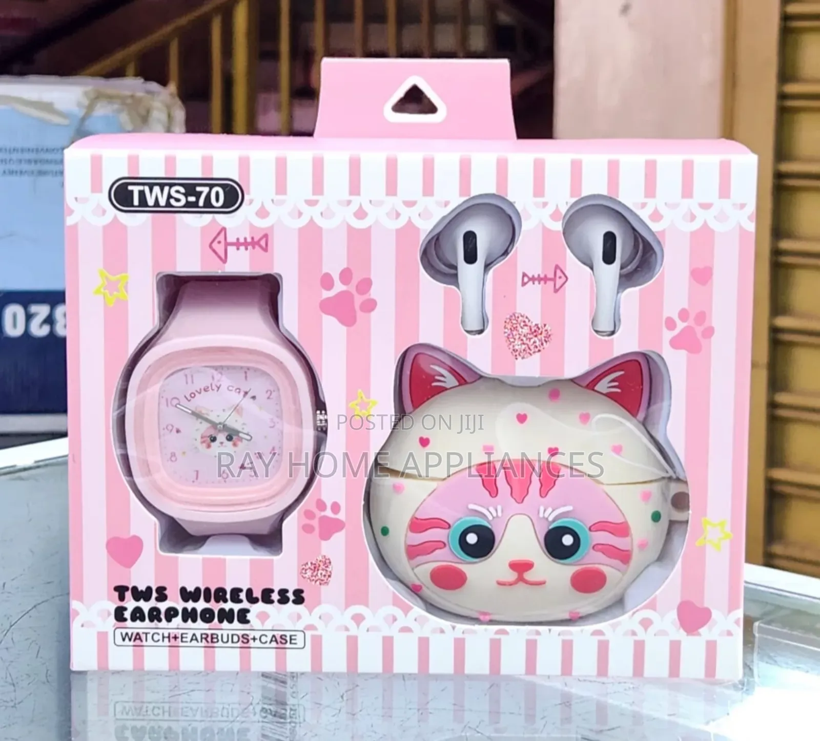 Cartoon Themed Watch Set With Buds Case